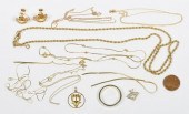 GROUP OF GOLD JEWELRY, 11 ITEM