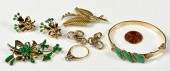 GROUP OF GOLD JEWELRY INCL .40