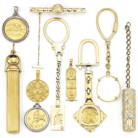 Group of Gold Jewelry 	 