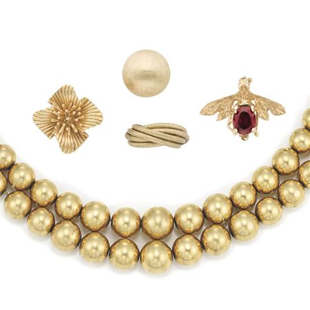 Group of Gold Jewelry 	 