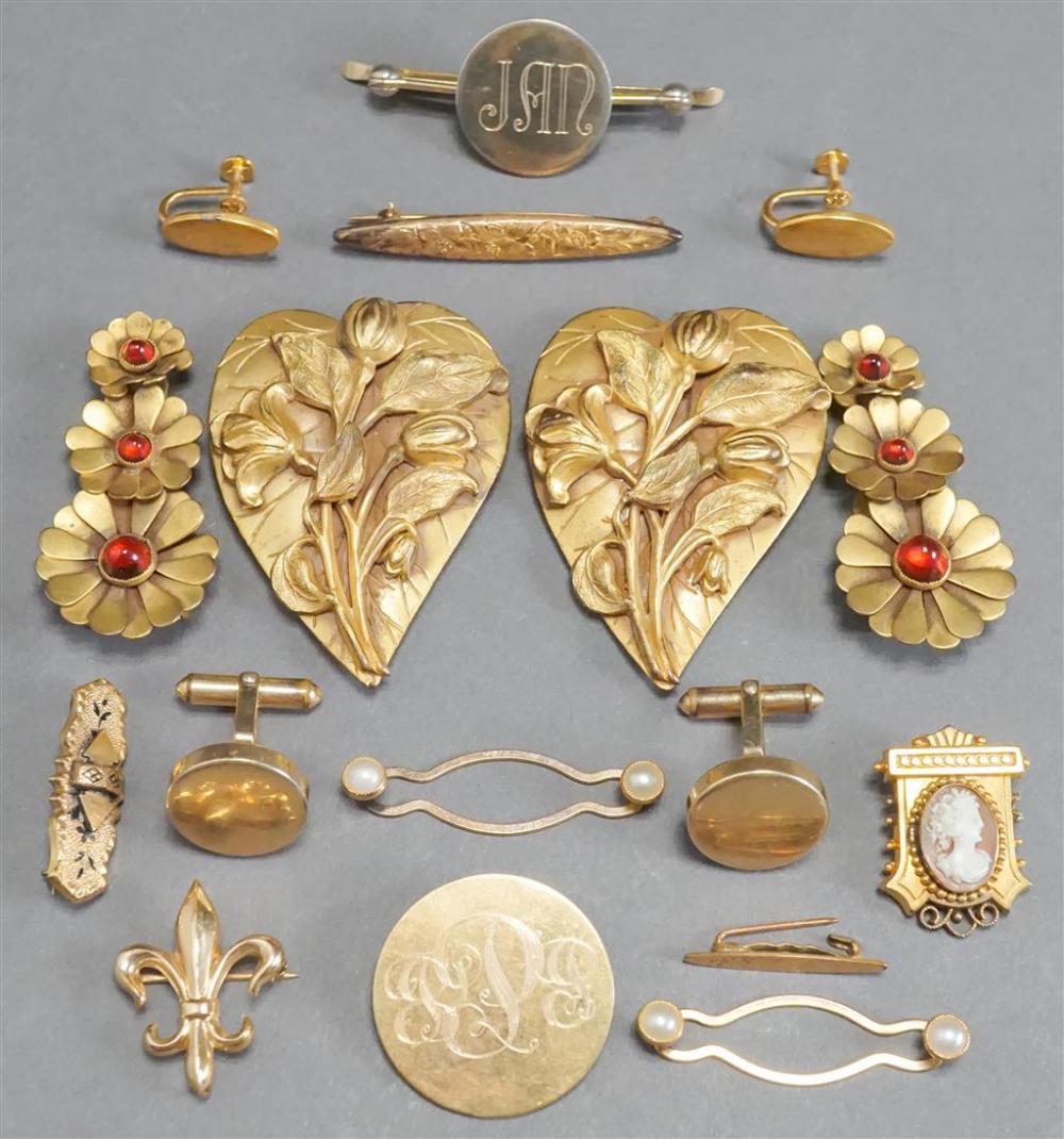 GROUP OF GOLD-TONE AND