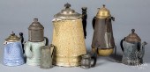 GROUP OF GRANITEWARE, CA. 1900