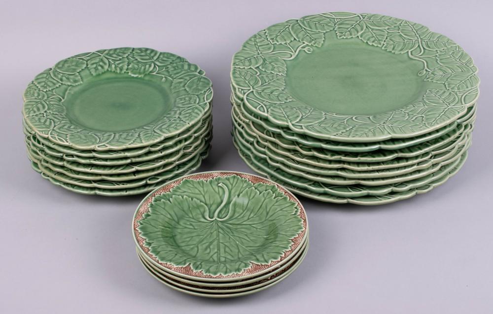 GROUP OF GREEN PORTUGUESE DISHES BY