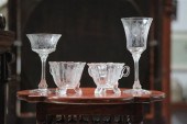 GROUP OF HEISEY CRYSTAL STEMWA