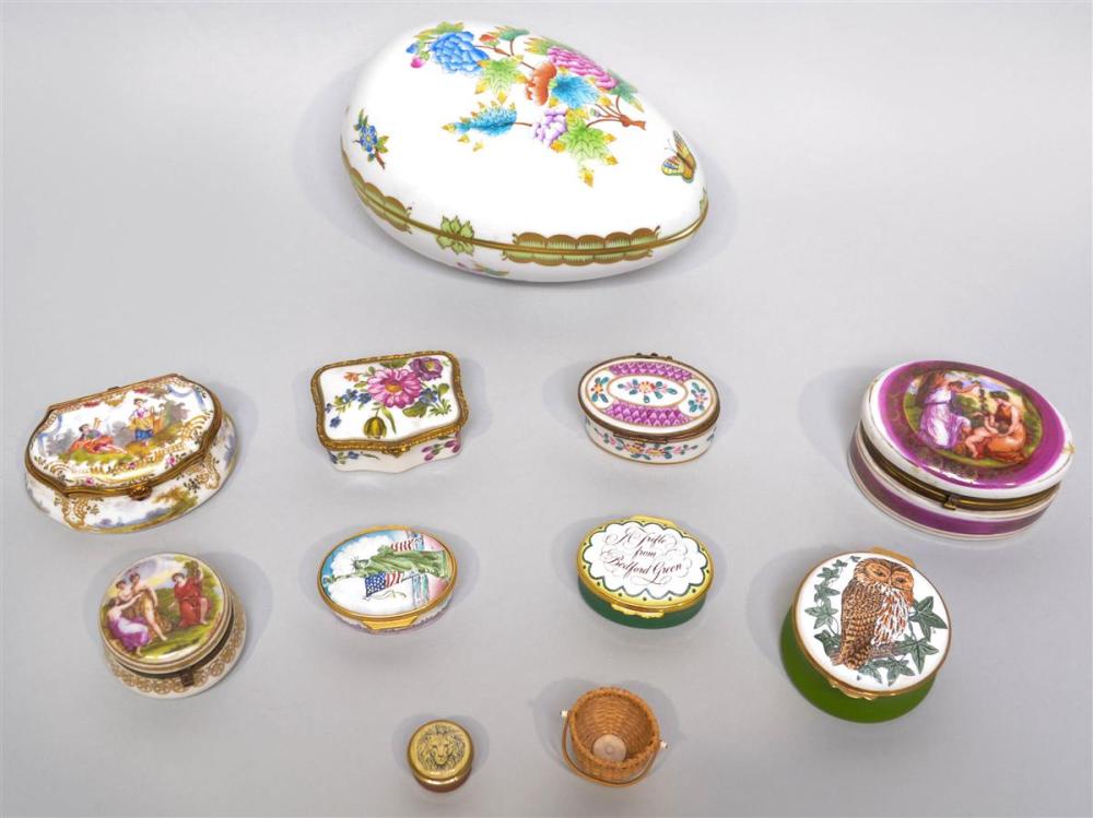 GROUP OF HEREND, LIMOGES, HALCYON