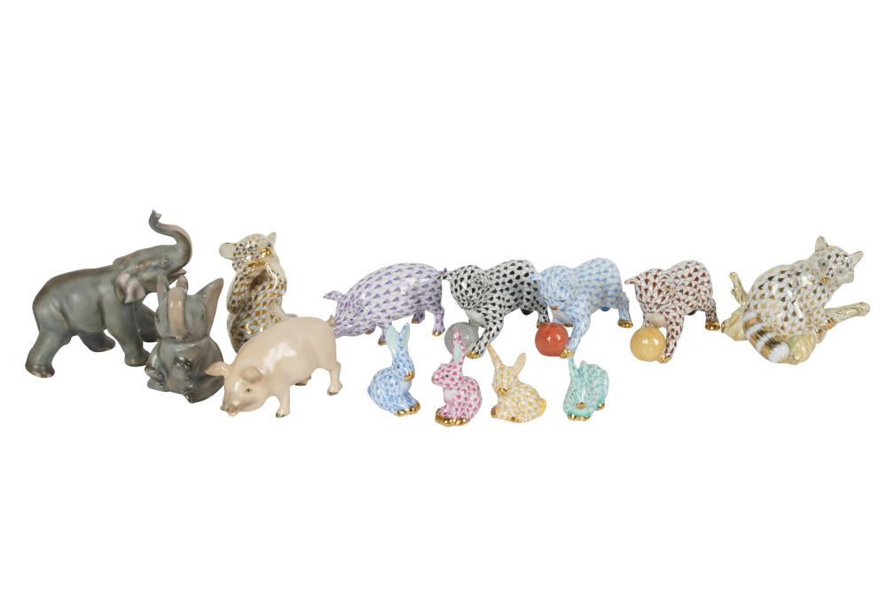 GROUP OF HEREND PORCELAIN ANIMAL