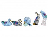 GROUP OF HEREND PORCELAIN FISH