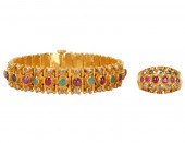 GROUP OF HIGH KARAT YELLOW GOL