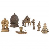GROUP OF HINDU DEVOTIONAL BRON