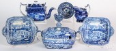 GROUP OF HISTORIC BLUE STAFFOR