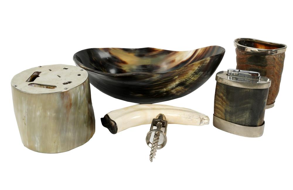 GROUP OF HORN TABLE ARTICLESGroup