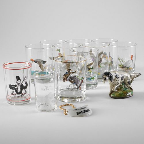 GROUP OF HUNTING THEMED BAR AND
