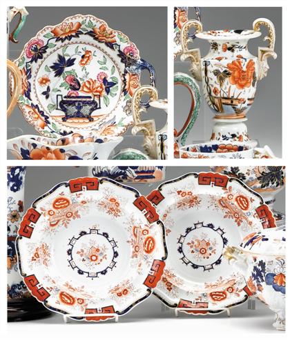 Group of Imari palate and gilt