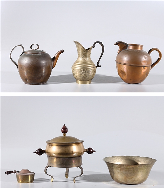 Group of Indian brass kitchenware