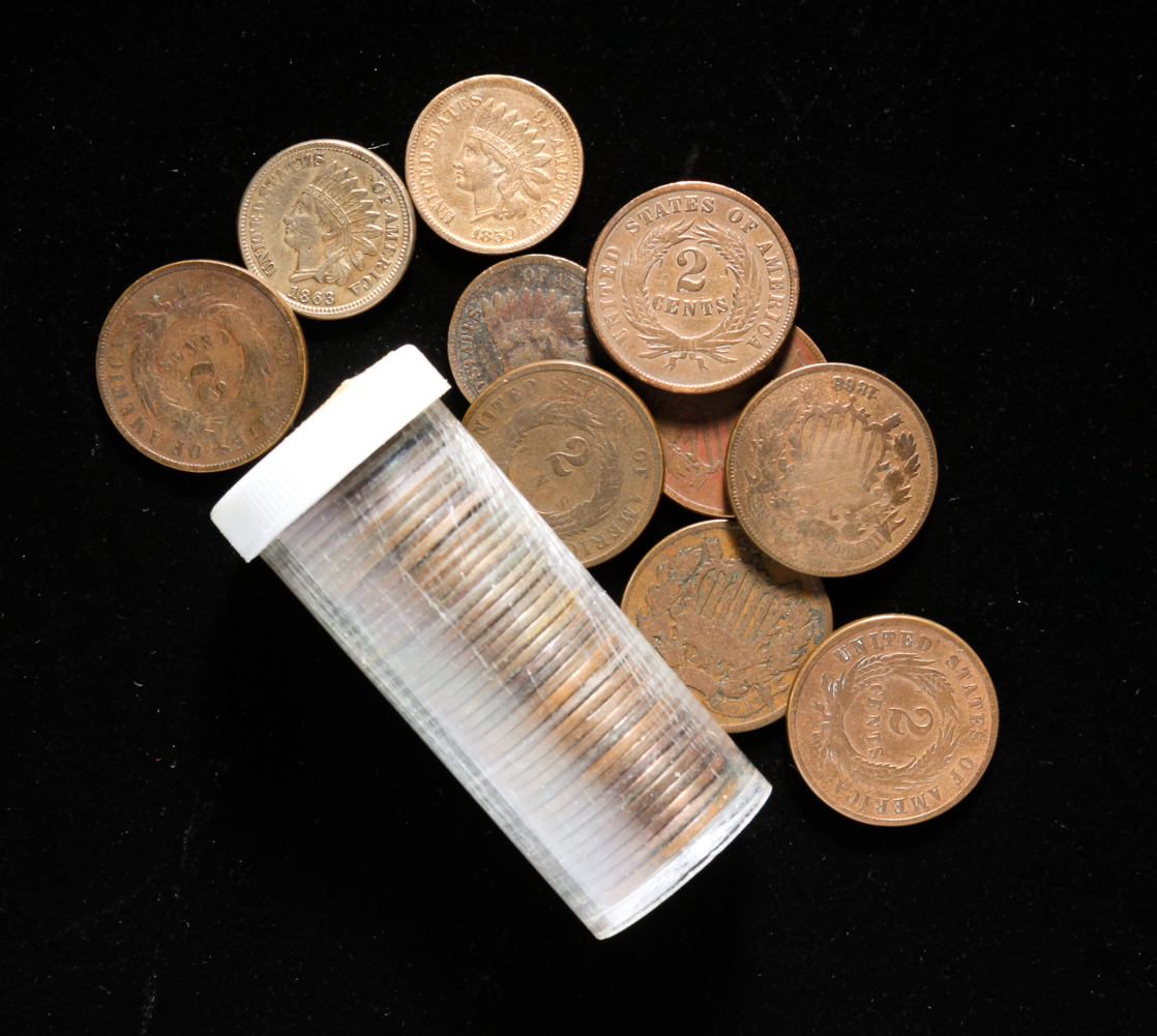 GROUP OF INDIAN HEAD AND TWO CENT