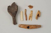 GROUP OF INUIT CARVED FOSSILIZ