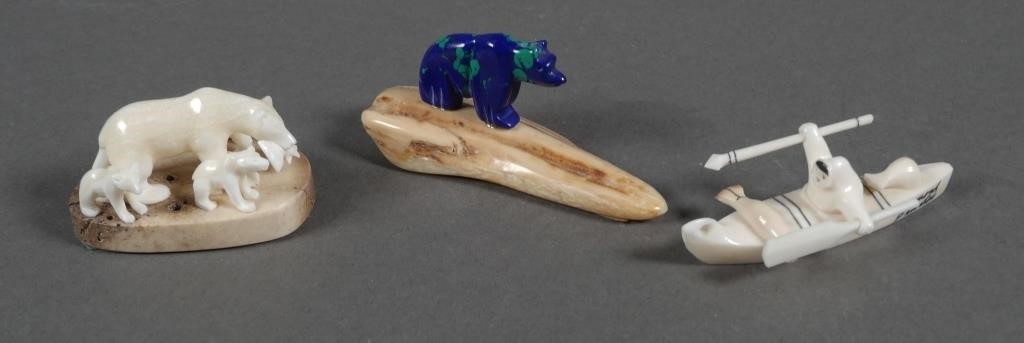 GROUP OF INUIT CARVINGSThree