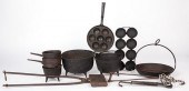 GROUP OF IRON COOKWARE, 18TH/1