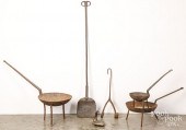 GROUP OF IRON HEARTH ITEMS, 19