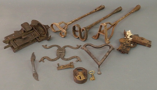 Group of iron to include an 18th c.