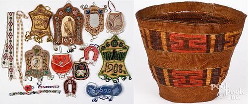 GROUP OF IROQUOIS INDIAN BEADED