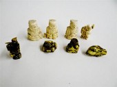 GROUP OF IVORY CARVINGS AND NE
