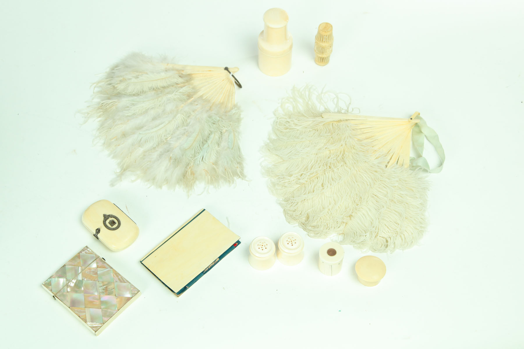 GROUP OF IVORY ITEMS.  American and