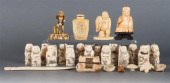 Group of Japanese carved bone