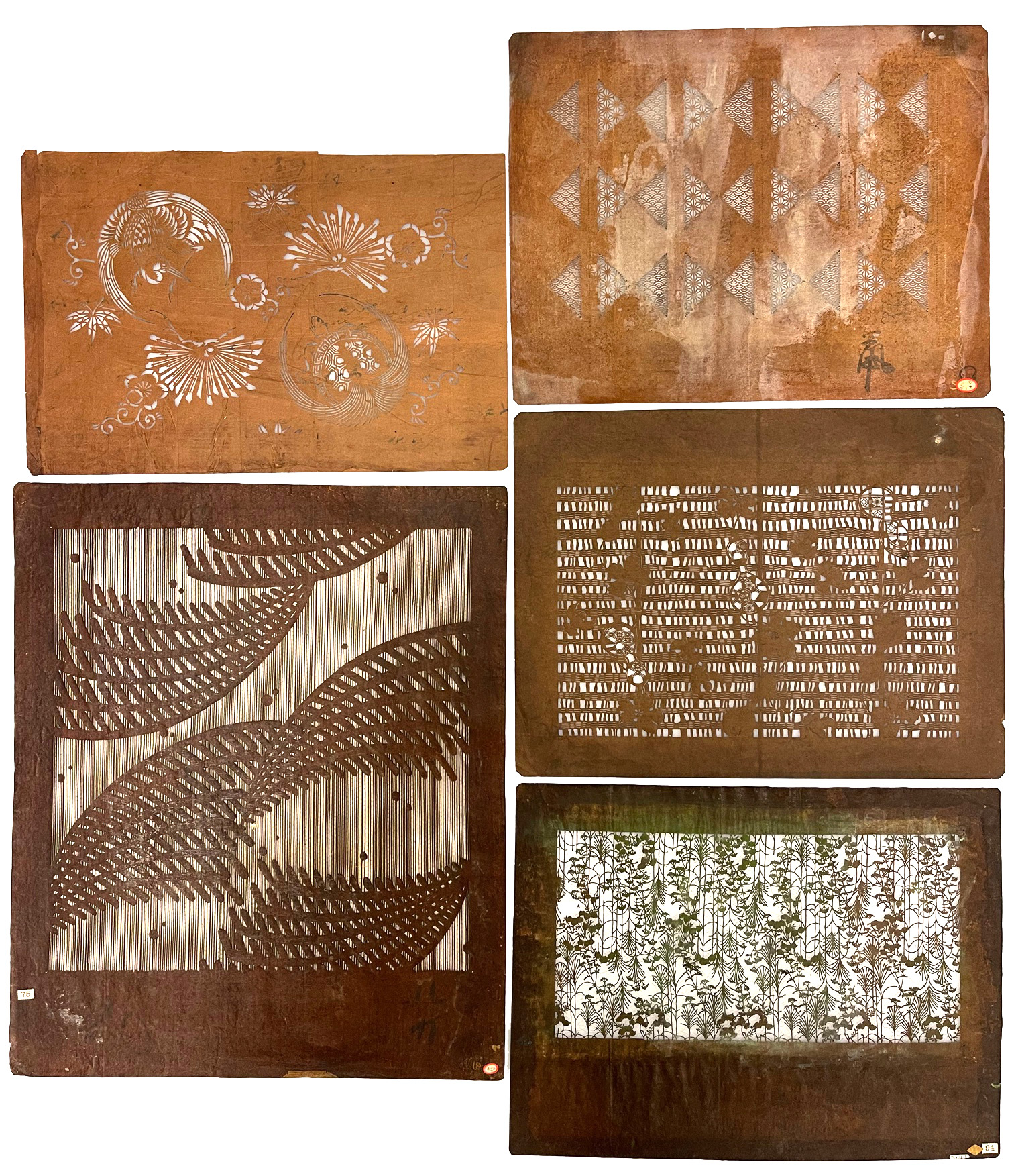 GROUP OF JAPANESE ISE KATAGAMI