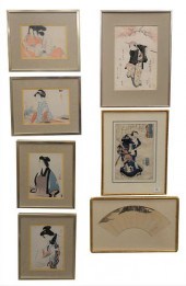 GROUP OF JAPANESE WOODBLOCK PR