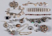 GROUP OF JEWELRY, MOSTLY SILVE
