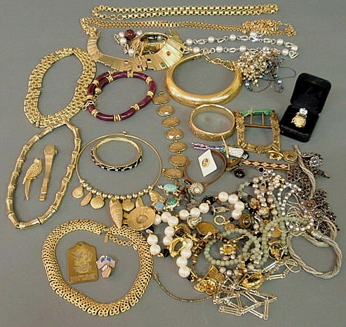 Group of ladies costume jewelry