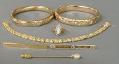 Group of ladies jewelry- 8k go