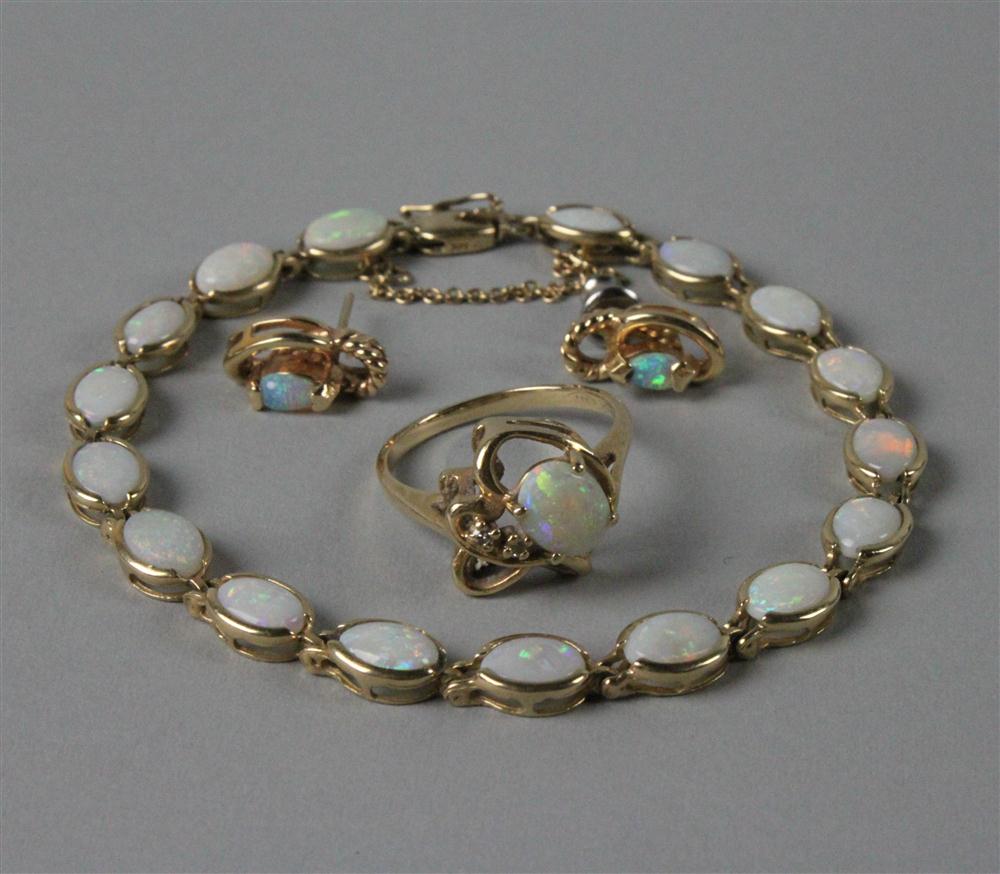 GROUP OF LADY'S OPAL AND GOLD