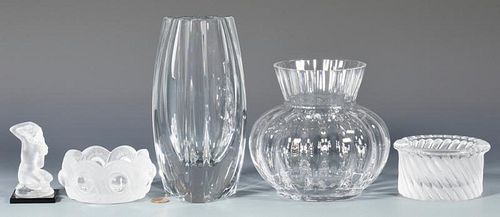 GROUP OF LALIQUE & BACCARAT, 5