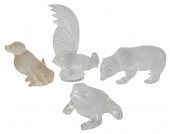 GROUP OF LALIQUE GLASS ANIMAL