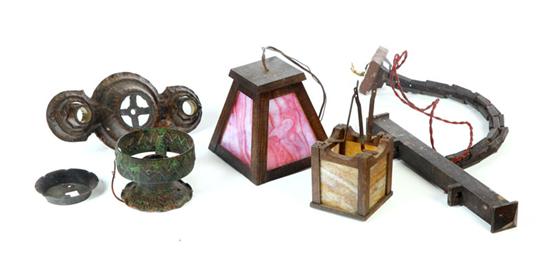GROUP OF LAMP PARTS.  American 