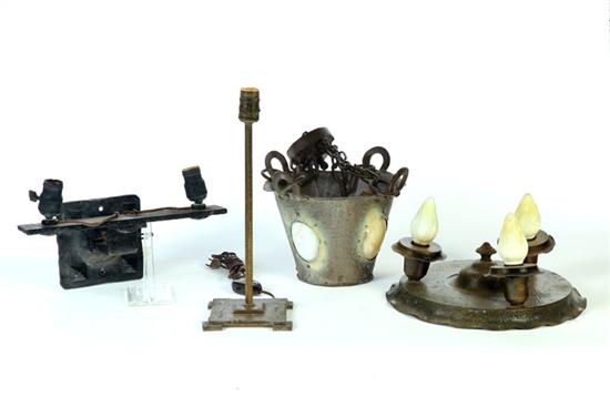 GROUP OF LAMPS AND LAMP PARTS. 