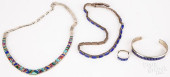 GROUP OF LAPIS INLAID JEWELERY