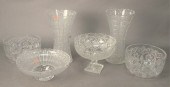 GROUP OF LARGE BOHEMIAN GLASS