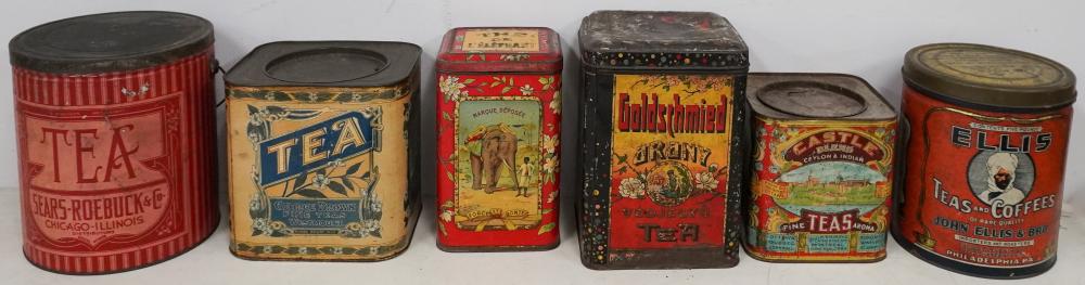 GROUP OF LARGE TEA TINSGroup of