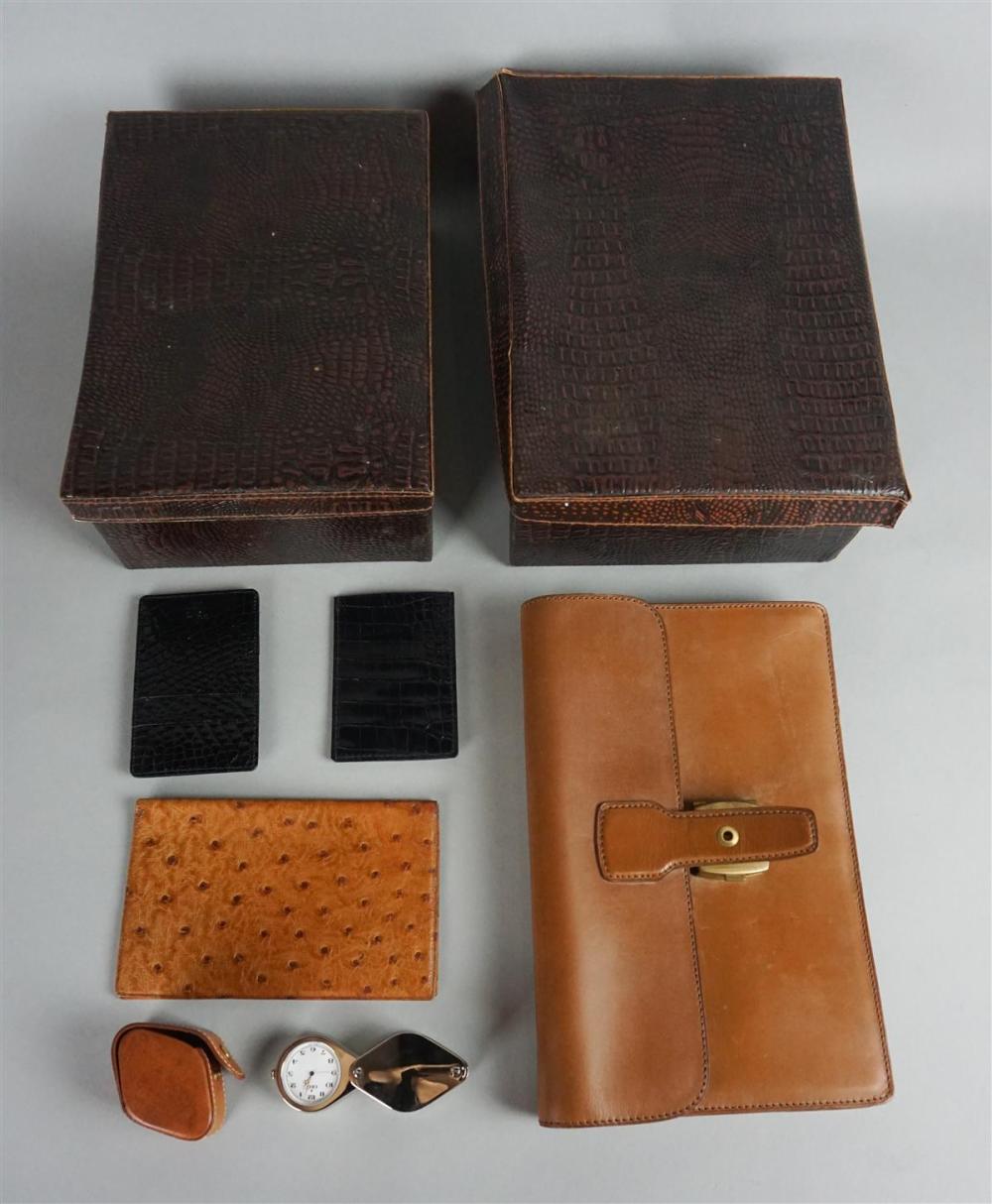 GROUP OF LEATHER AND SKIN