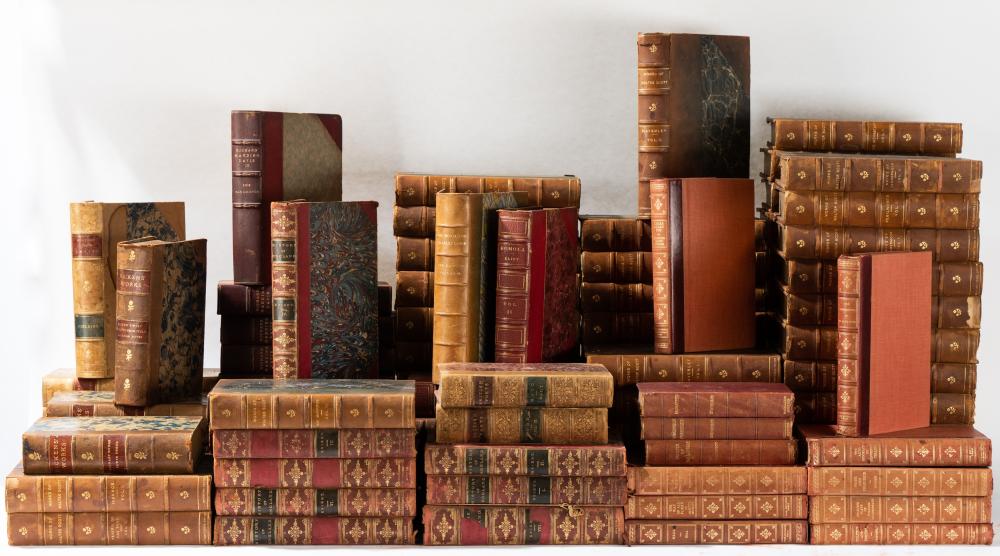 GROUP OF LEATHER-BOUND