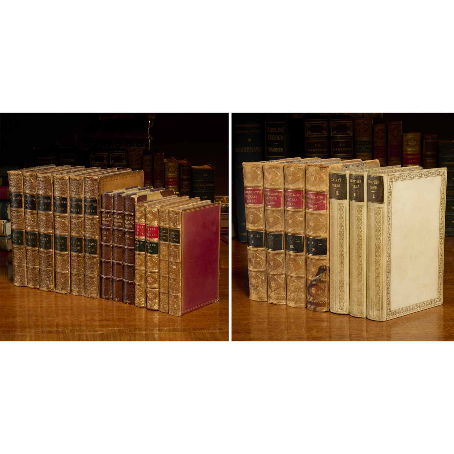 GROUP OF LEATHERBOUND SETS, (20)