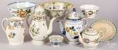 GROUP OF LEEDS PEARLWARE PORCE
