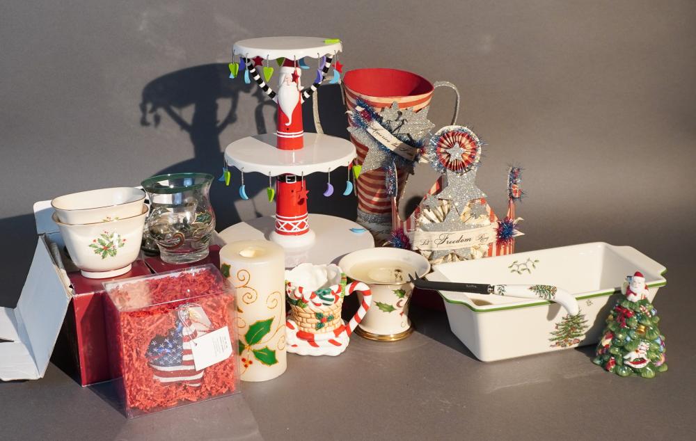 GROUP OF LENOX CHRISTMAS GLASSES,