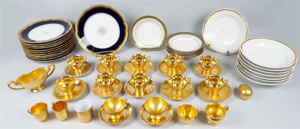 GROUP OF LIMOGES GILT