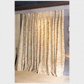 GROUP OF LINEN CURTAIN WITH RE