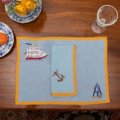 GROUP OF LINENS EMBROIDERED WI