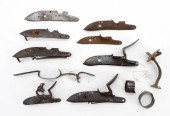 GROUP OF LOCK PLATES AND GUN P